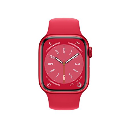 Apple Watch Series 8 GPS + Cellular 41 mm PRODUCT(RED) Alüminyum Kasa ve PRODUCT(RED) Spor Kordon - Normal Boy - MNJ23TU/A